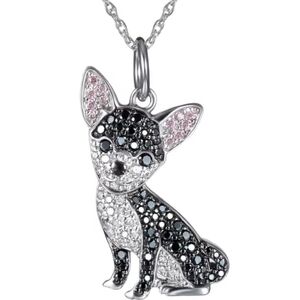 Sparkling Chihuahua Necklace, New